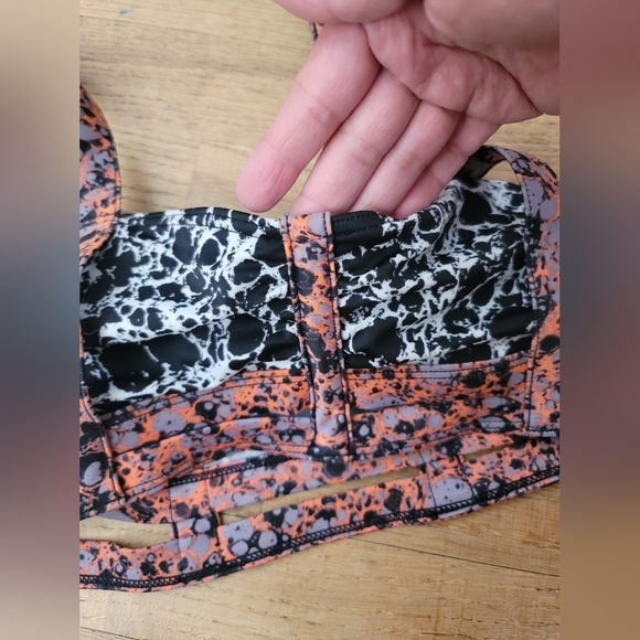 RVCA,  Multi-Color Strappy Bikini Top, Adjustable Shoulder Straps, Size Small - Picture 5 of 6